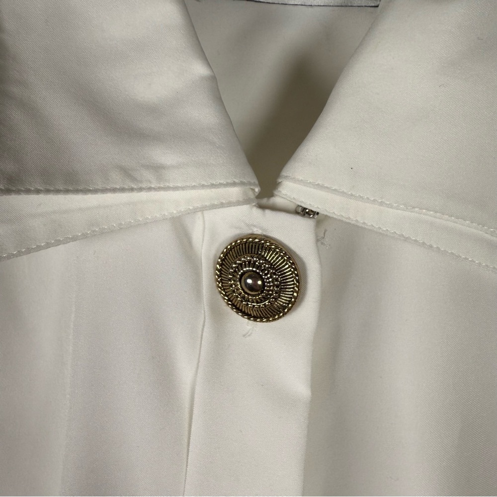 Josephine Business White Collared Button Up Shirt Size 6 Office - Picture 4 of 9